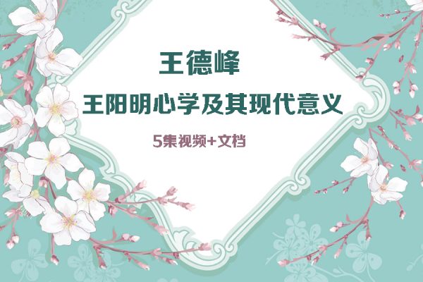 王德峰-王陽明心學及其現代意義（5集視頻+文檔）
