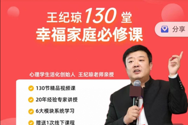 王紀瓊130堂幸福家庭必修課