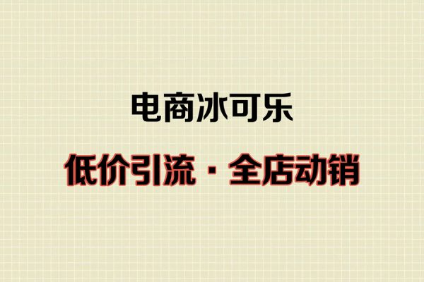電商冰可樂·直通車·《低價引流·全店動銷》，直通車·超高ROI玩法（其一）全店動銷必學玩法