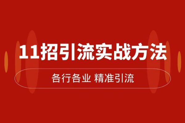 11招精準(zhǔn)引流術(shù)實(shí)戰(zhàn)方法