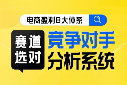 電商盈利8大體系·賽道選對，競爭對手分析系統(tǒng)線上課