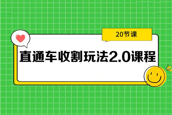 直通車收割玩法2.0課程：智能推廣收割方法+標準推廣收割方法（20節課）