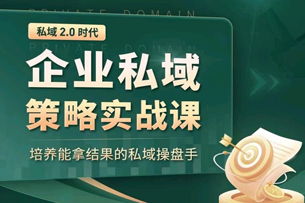 私域2.0：企業(yè)私域策略實戰(zhàn)課，培養(yǎng)能拿結果的私域操盤手