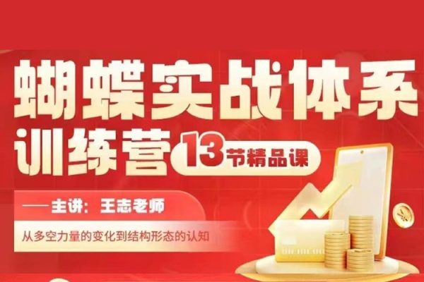 無為王志蝴蝶實戰(zhàn)體系訓練營第二期課程