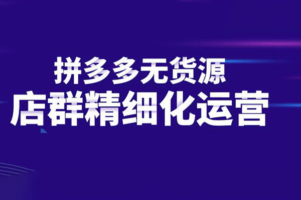 拼多多精細化運營店鋪0-1，從零起步到爆單詳細教程