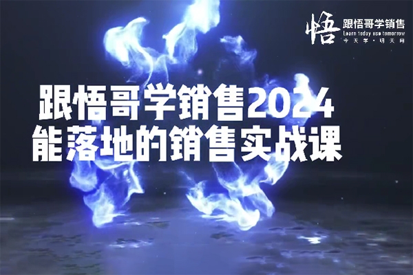 悟哥·2024能落地的銷售實戰(zhàn)課，你的銷售系統(tǒng)該升級了