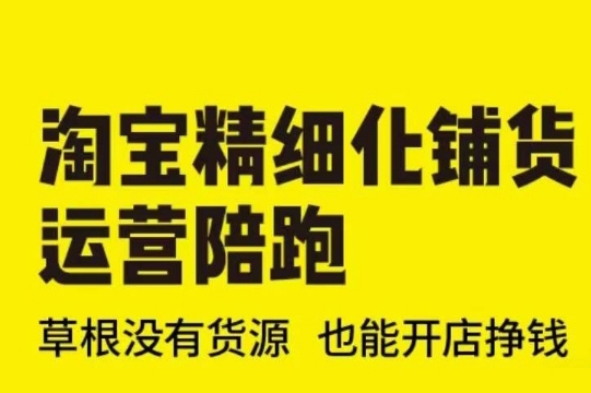 淘寶精細化鋪貨運營陪跑(部分更新至2025)，草根沒有貨源 也能開店掙錢