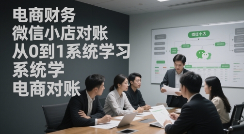 電商財務微信小店對賬，從0到1系統學習電商對賬