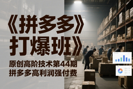 叮當(dāng)會(huì)《拼多多打爆班》原創(chuàng)高階技術(shù)第44期，拼多多高利潤強(qiáng)付費(fèi)