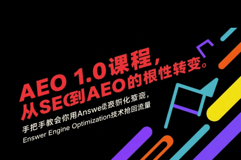 大衛(wèi)AEO 1.0 課程，從SEO到AE0的基命性轉(zhuǎn)變，手把手教會你用AnswerEngineOptimization技術(shù)搶回流量