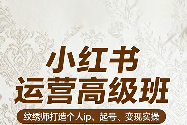 伊伊小紅書運營高級班 紋繡師打造個人ip、起號、變現實操