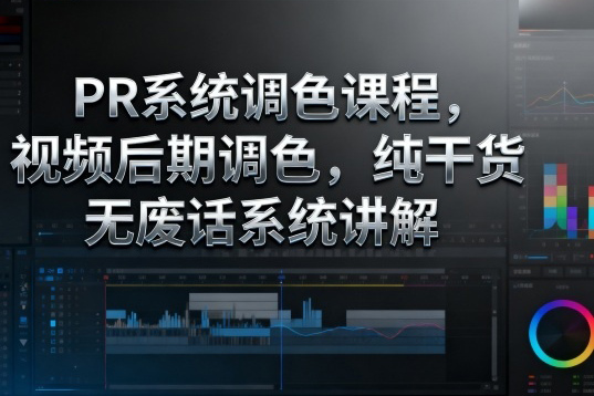 影像社PR系統調色課程，視頻后期調色，純干貨無廢話系統講解